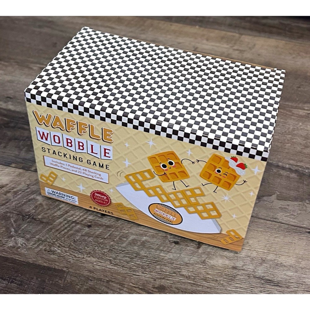 Eccolo Waffle Wobble Stacking Game Food Theme 4 Players Ages 6+ (2024)